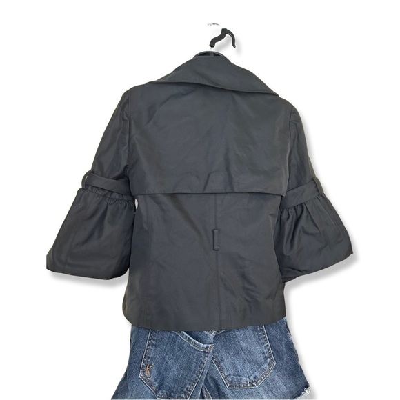 Robert Rodriguez 3/4 Bell Sleeve Fitted Jacket Black Size 6 - Picture 2 of 7